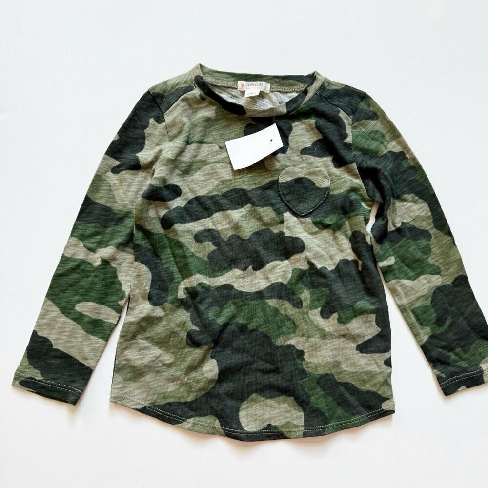 3 for $20 NWT Crewcuts girl heart pocket camo tee XXS 2-3 years